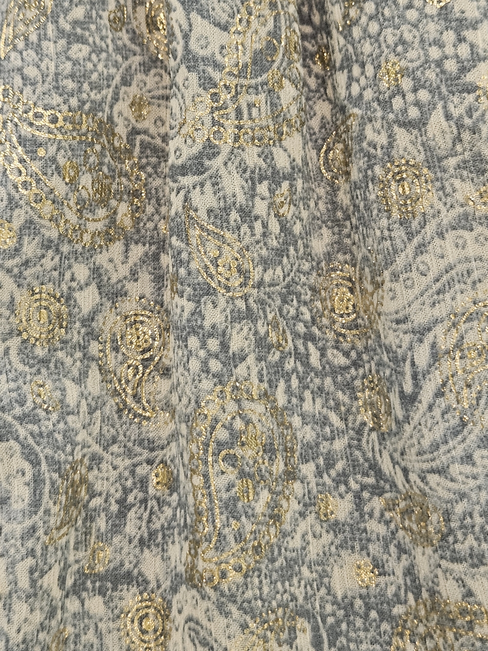 NEW Michael Kors Blue Gold Paisley Ruffle Dress Size XS Preppy Feminine Summer - Picture 4 of 8